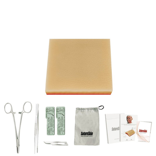 Kit sutura sutureskin pele sintetica simulador de sutura classic